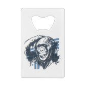 Chimpansee Pensive Monkey Creditkaart Flessenopener (Achterkant)