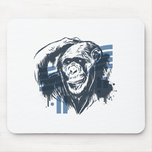 Chimpansee Pensive Monkey Muismat (Voorkant)