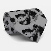 Chimpansee Pop Art Gray Stropdas (Opgerold)