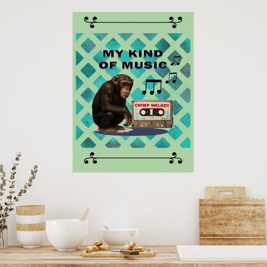 chimpansee poster (Keuken)