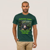 Chimpansee & Rainforest Art EXTINCTION T-shirt (Voorkant volledig)