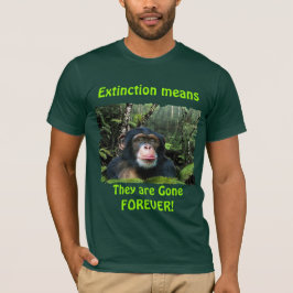 Chimpansee & Rainforest Art EXTINCTION T-shirt