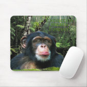 Chimpansee & Rainforest Wildlife-support Mousepad Muismat (Met muis)