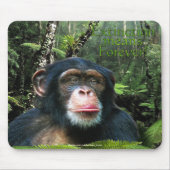 Chimpansee & Rainforest Wildlife-support Mousepad Muismat (Voorkant)