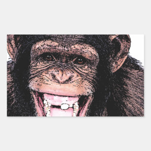 Chimpansee Rechthoekige Sticker