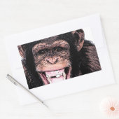 Chimpansee Rechthoekige Sticker (Envelop)