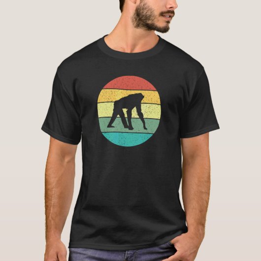 Chimpansee Retro Vintage T-shirt (Voorkant)