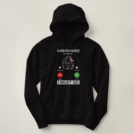 Chimpansee roept dat ik een grappige chimpansee aa hoodie (Design voorkant)