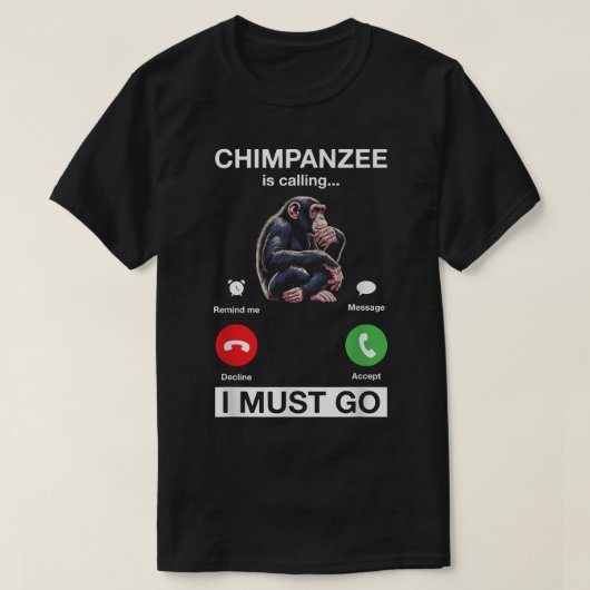 Chimpansee roept dat ik een grappige chimpansee aa t-shirt (Design voorkant)