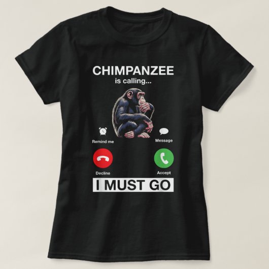 Chimpansee roept dat ik een grappige chimpansee aa t-shirt (Design voorkant)