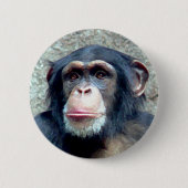 Chimpansee Ronde Button 5,7 Cm (Voorkant)