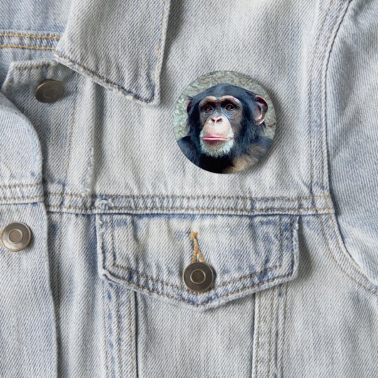Chimpansee Ronde Button 5,7 Cm (In situ)