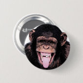 Chimpansee Ronde Button 5,7 Cm (Voorkant /achterkant)