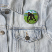 Chimpansee Ronde Button 5,7 Cm (In situ)