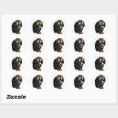 chimpansee ronde sticker (Vel)