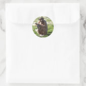 CHIMPANSEE RONDE STICKER (Tas)
