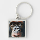 Chimpansee Schattige Aap Save The Chimps Mensap Sleutelhanger (Voorkant)