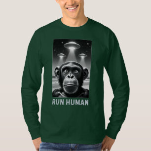 Chimpansee Selfie UFO Fun Quirky Gift T-shirt