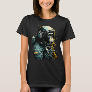 Chimpansee Space Astronaut Travel Monkey  T-shirt
