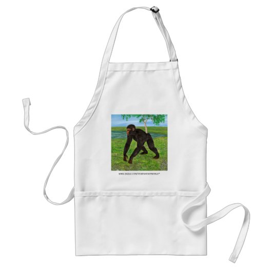 Chimpansee Standaard Schort (Voorkant)
