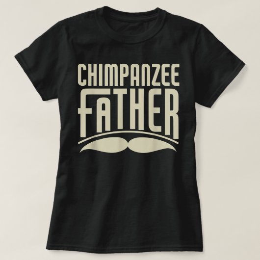 Chimpansee vader grappige chimpansee eigenaar t-shirt (Design voorkant)