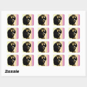 chimpansee vierkante sticker (Vel)