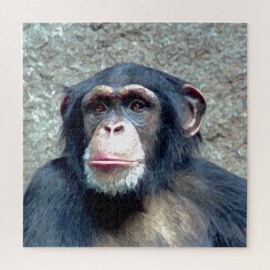 Chimpansee Wilde Dieren Kunstfoto Legpuzzel (Verticaal)