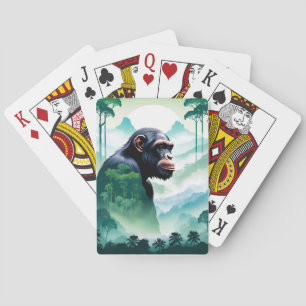 Chimpansee Wildlife Animal Natuur Forest Oerwoud Pokerkaarten