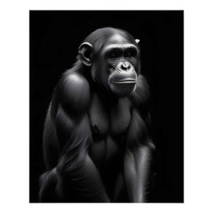 Chimpansee Wildlife Majestic Natuur Life Poster