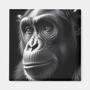Chimpansee Wildlife Majestic Natuur Life Poster Magneet