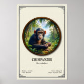 Chimpansee Zoölogie Serie Poster (Voorkant)