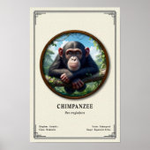 Chimpansee Zoölogie Serie Poster (Voorkant)