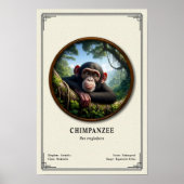 Chimpansee Zoölogie Serie Poster (Voorkant)