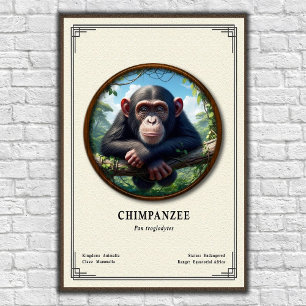 Chimpansee Zoölogie Serie Poster