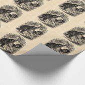 Chimpansees Sjabloon uit de 1800-landen Cadeaupapier (Hoek)