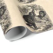 Chimpansees Sjabloon uit de 1800-landen Cadeaupapier (Rol Hoek)