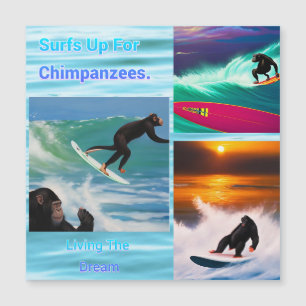 Chimpansees Surfing Photo Collage, Magnetische Kaa