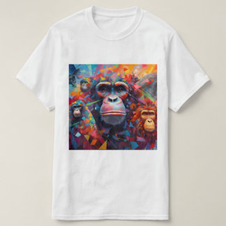 Chimpansees Waterverf T-shirt