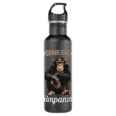 Chimpansees Zei iemand chimpansee? Waterfles (Voorkant)
