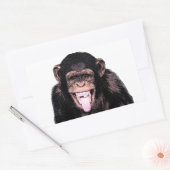 Chimpanseetong Rechthoekige Sticker (Envelop)