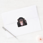 Chimpanseetong Vierkante Sticker (Envelop)