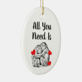 Chimpansekoppel - Alles wat je nodig hebt Keramisch Ornament (Rechts)