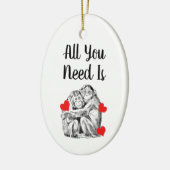 Chimpansekoppel - Alles wat je nodig hebt Keramisch Ornament (Links)