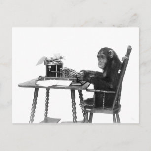 Chimpansetypering Briefkaart