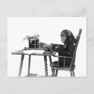 Chimpansetypering Briefkaart