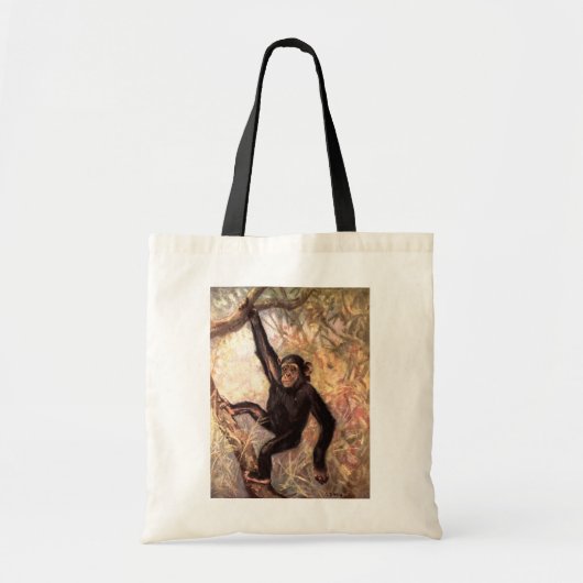 Chimpanzee-aap van CE Swan,  wilde dieren Tote Bag (Voorkant)