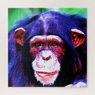Chimpanzee - Animal Art İllustration Painting Legpuzzel