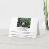 CHIMPANZEE bedankje Bedankkaart (Achterkant)