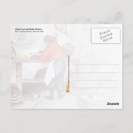 Chimpanzee Chef Briefkaart (Achterkant)