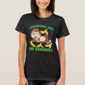 Chimpanzee Chimping Out On Bananas T-shirt (Voorkant)